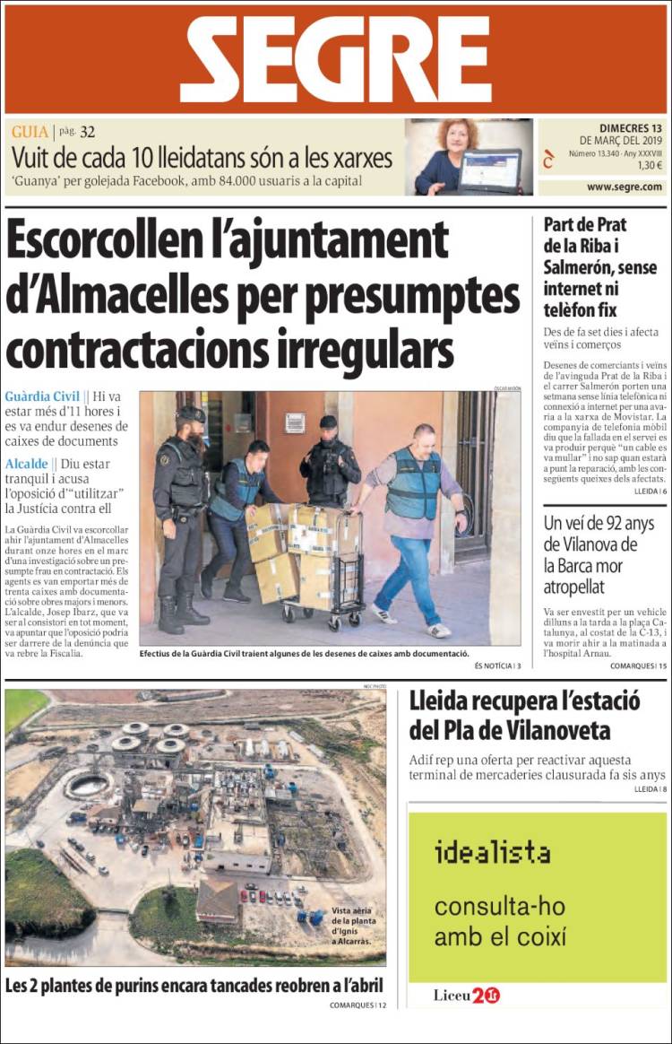 Portada de Segre (Espa&ntilde;a)