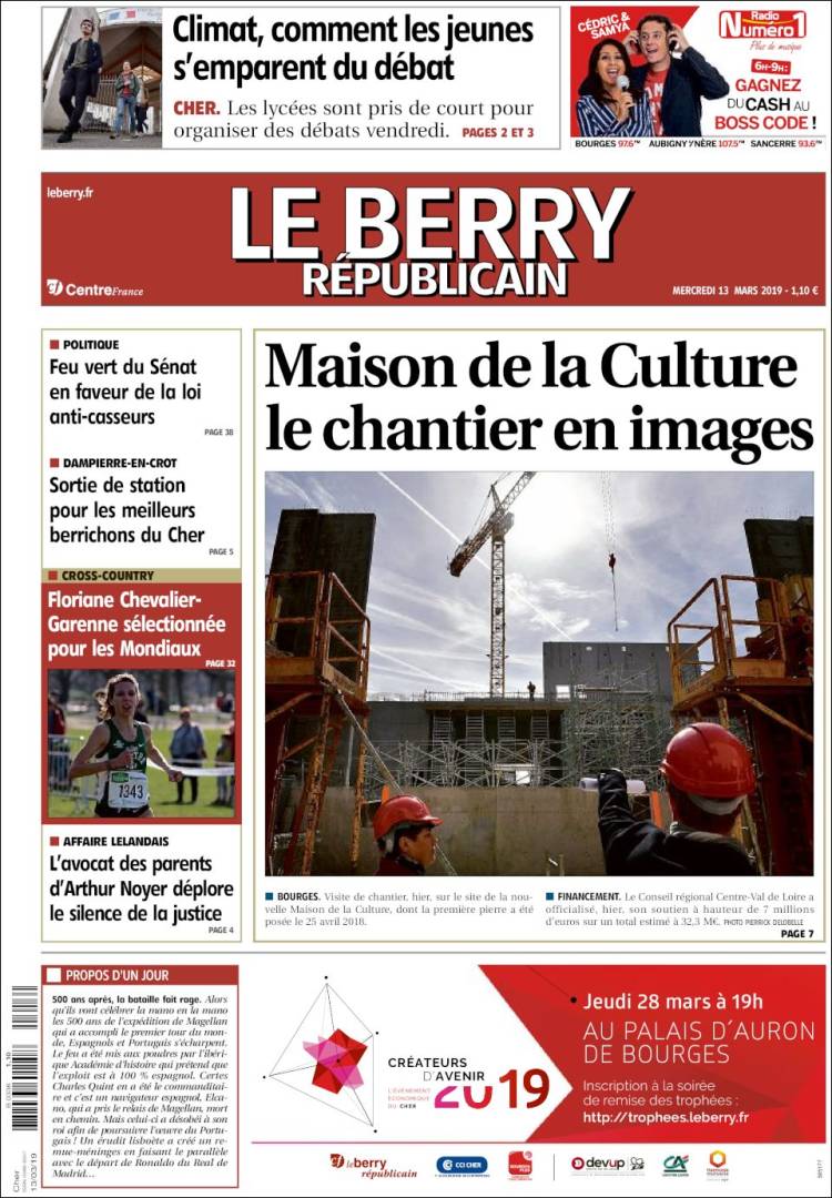 Portada de Berry Republicain (Francia)