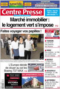Portada de Centre Presse (Francia)