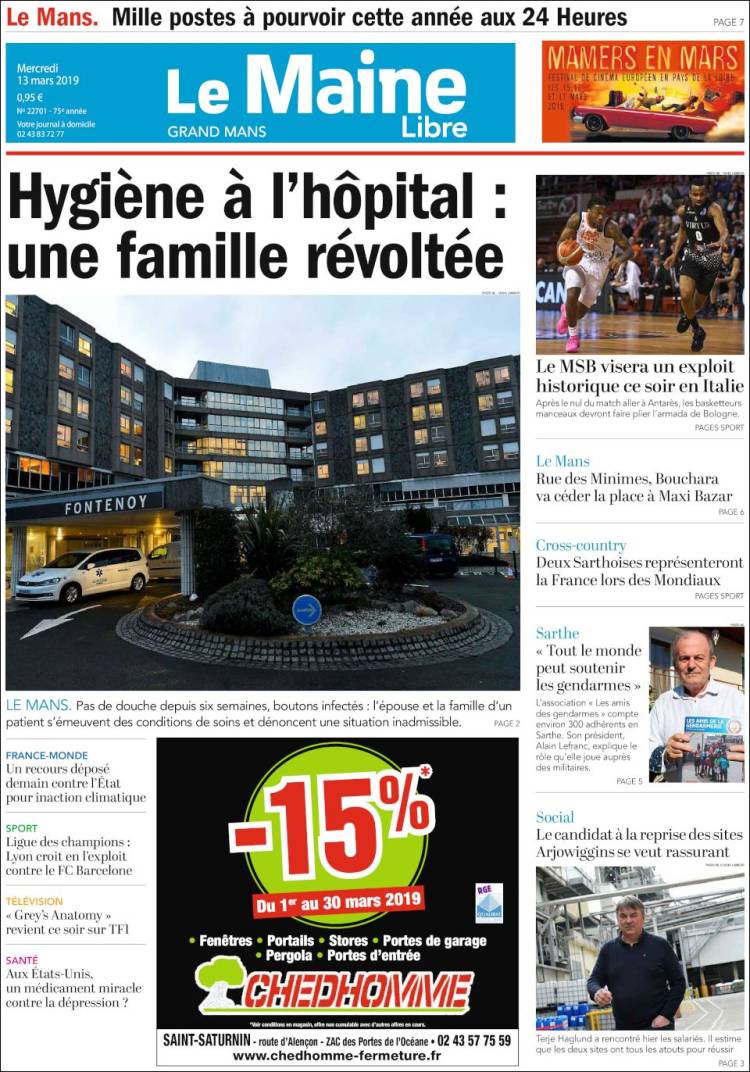 Portada de Le Maine Libre (Francia)