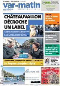 Portada de Nice-Matin (Francia)