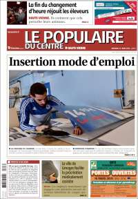 Portada de Le Populaire du Centre (Francia)