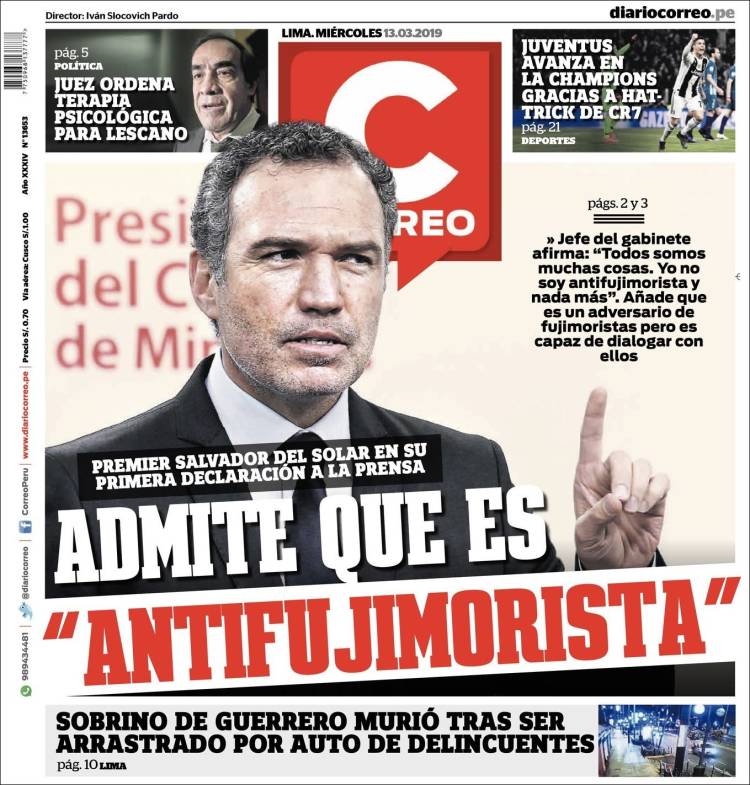 Portada de Diario Correo (Per&uacute;)