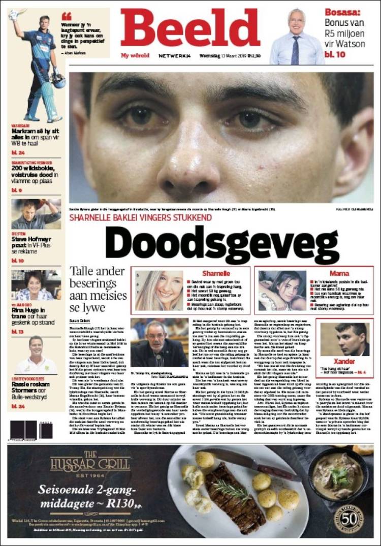 Portada de Beeld (Sud&aacute;frica)