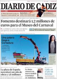 Portada de Diario de Cádiz (España)