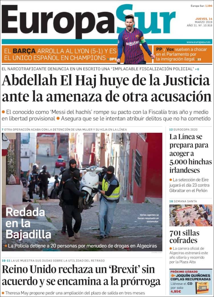 Portada de Europa Sur (España)