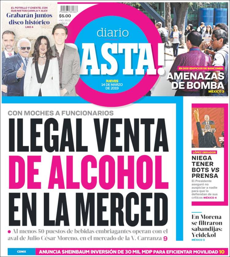 Portada de Diario Basta (Mexico)