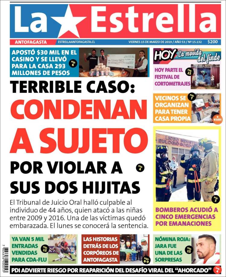 Portada de La Estrella del Norte (Chile)