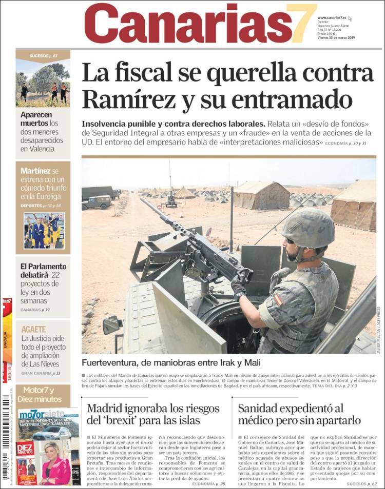 Portada de Canarias 7 - Fuerteventura (Espa&ntilde;a)