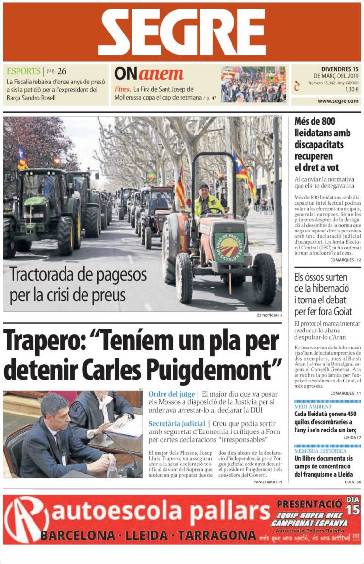 Portada de Segre (Espa&ntilde;a)