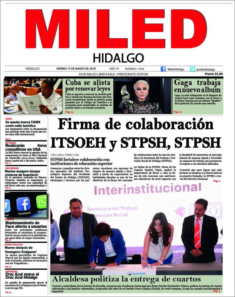 Portada de Miled - Hidalgo (M&eacute;xico)