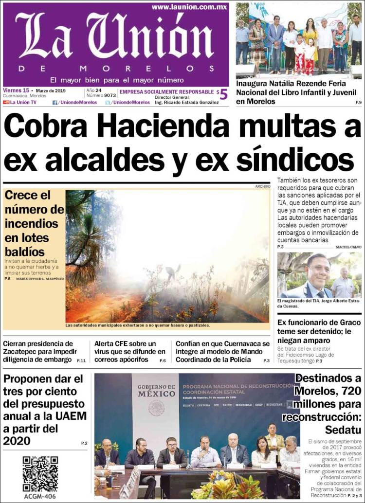 Portada de La Unión de Morelos (M&eacute;xico)