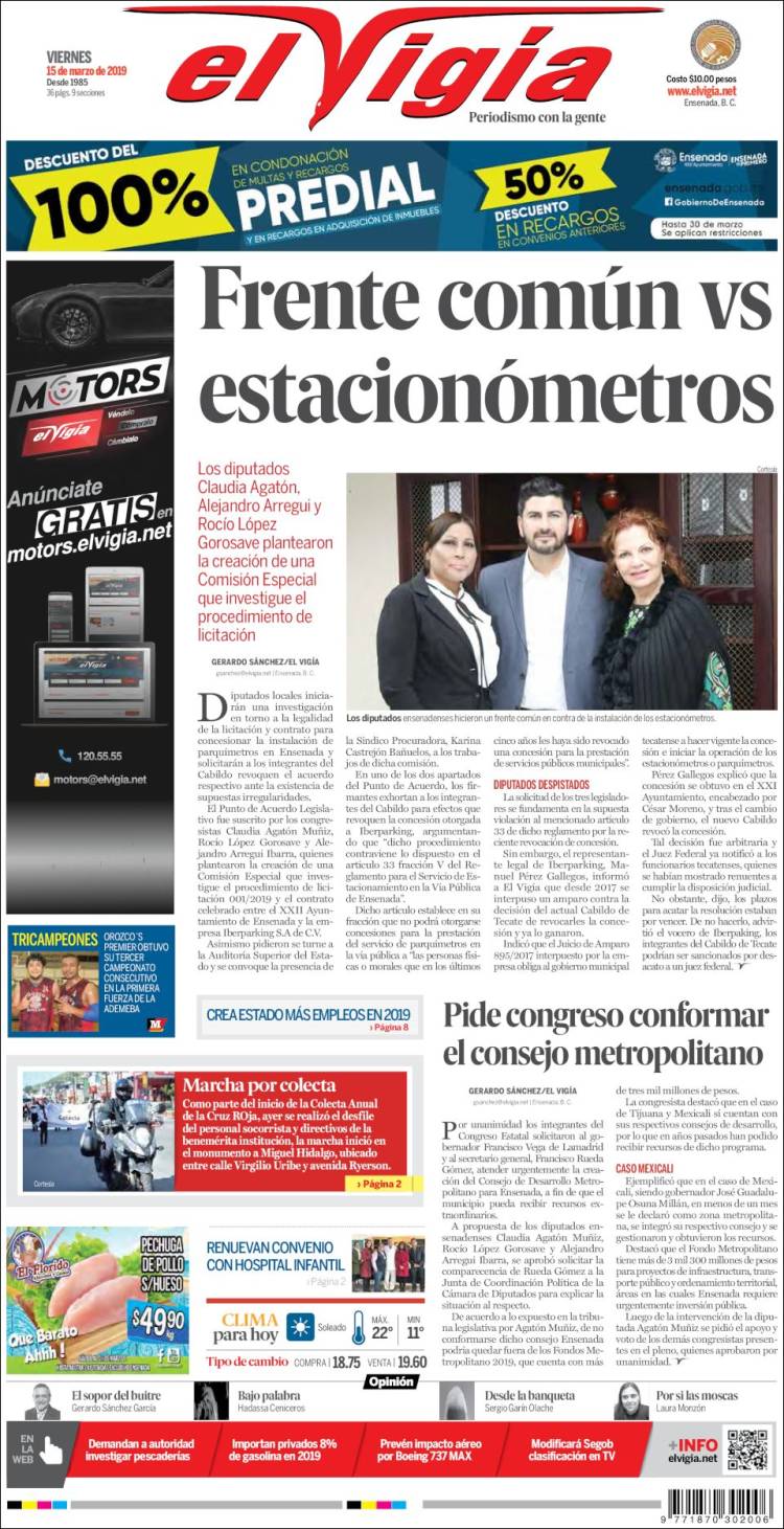 Portada de El Vigía (M&eacute;xico)