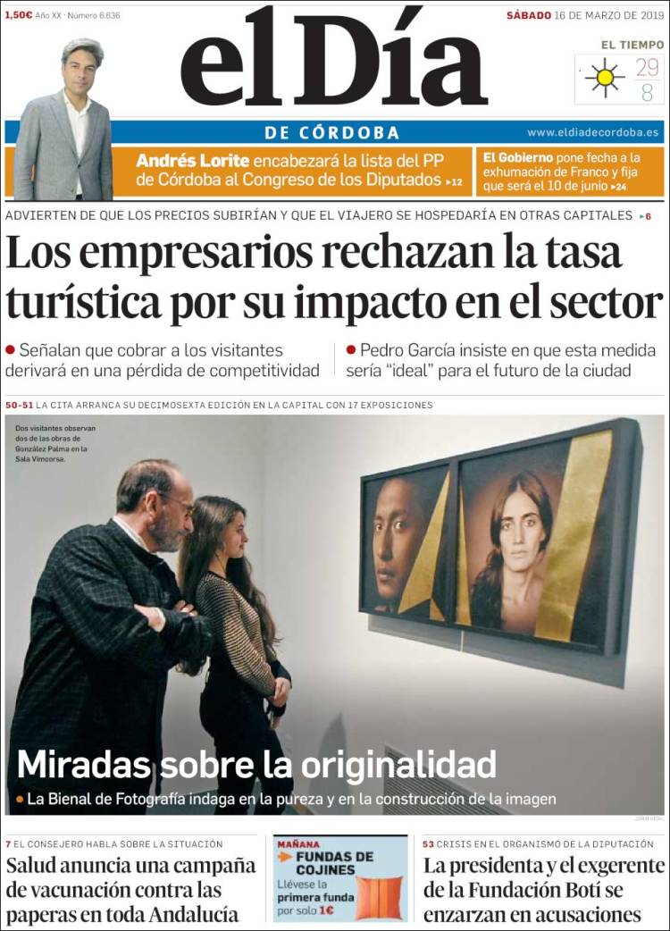 Portada de El Día de Córdoba (España)