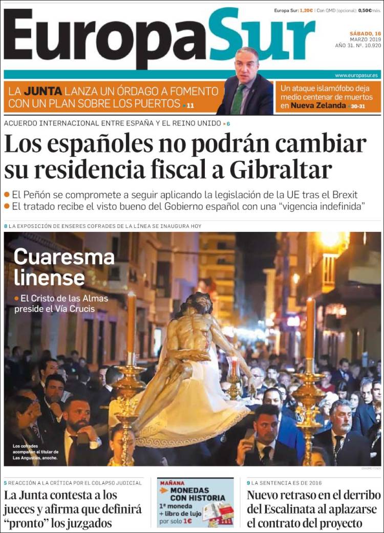 Portada de Europa Sur (España)