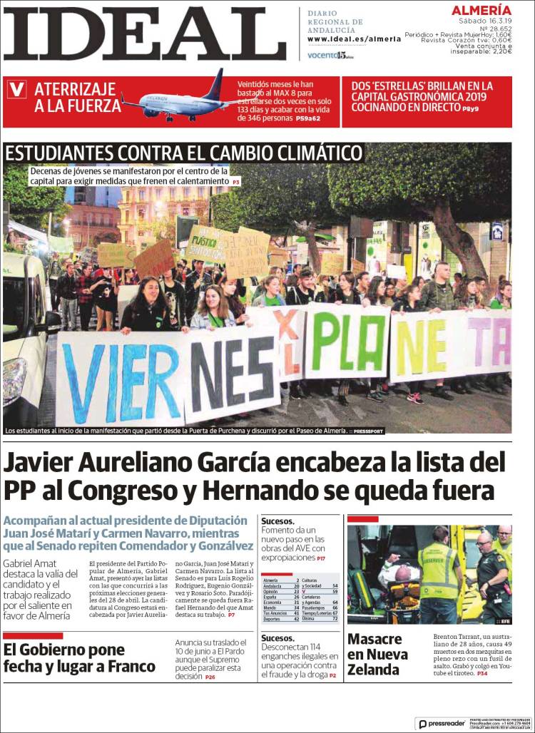 Portada de Ideal Almeria (España)