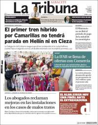 Portada de La Tribuna de Albacete (España)