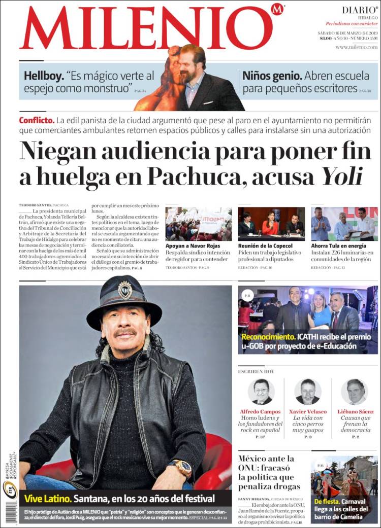 Portada de Milenio de Hidalgo (M&eacute;xico)