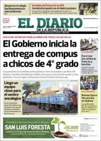 Portada de Diario de la República (Argentina)