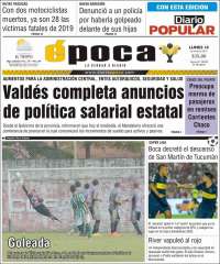 Portada de Diario Época (Argentina)