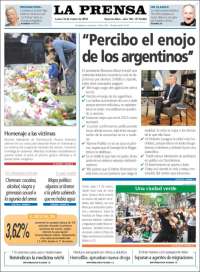 Portada de La Prensa (Argentina)