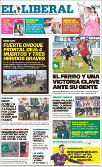 Portada de Diario El Liberal (Argentina)