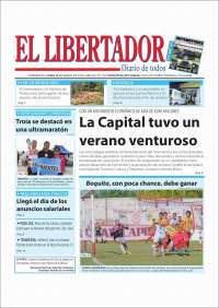 Portada de Diario El Libertador (Argentina)