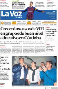 Portada de La Voz del Interior (Argentina)