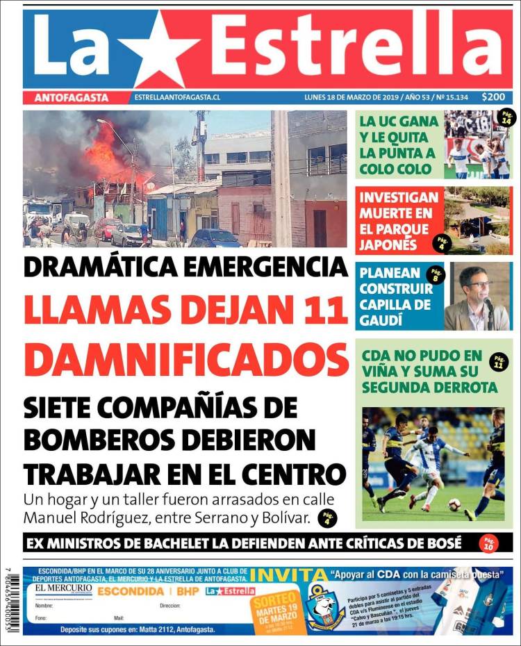 Portada de La Estrella del Norte (Chile)