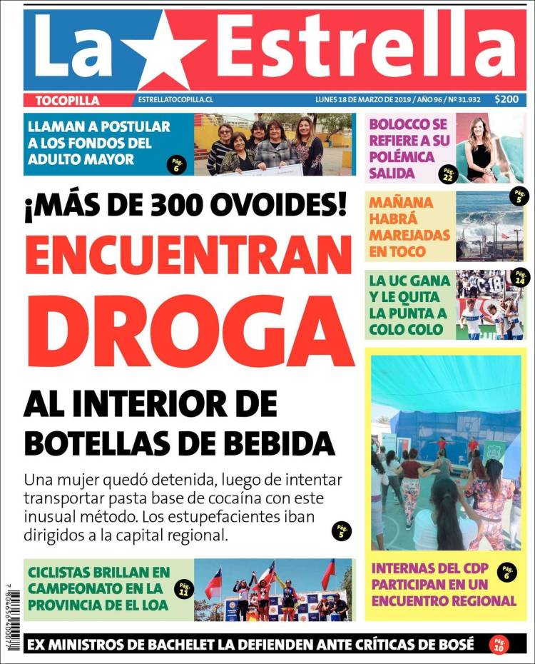 Portada de La Estrella de Tocopilla (Chile)