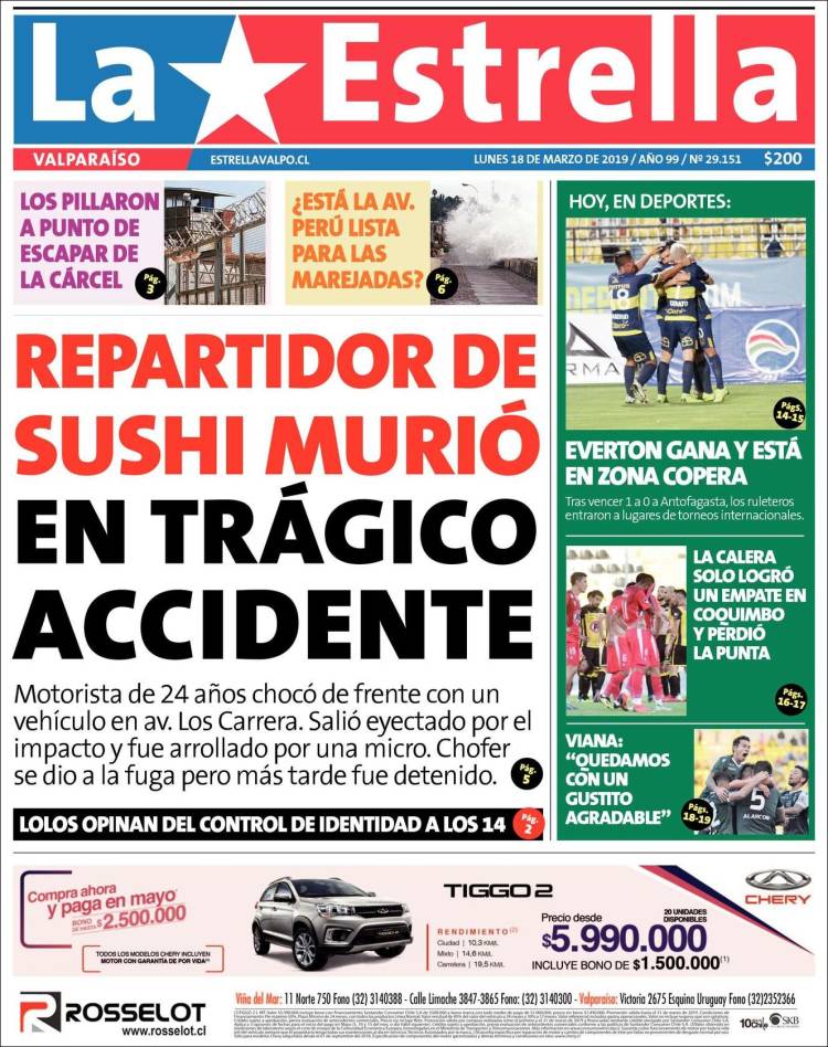 Portada de Estrella de Valparaiso (Chile)