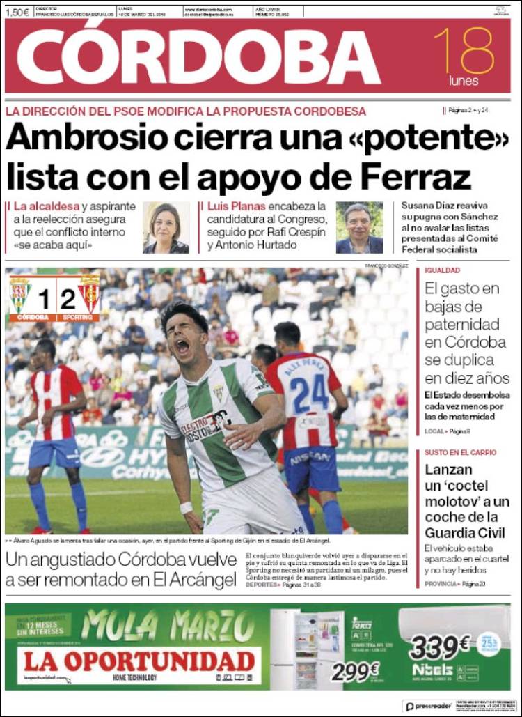 Portada de Diario de Córdoba (Spain)