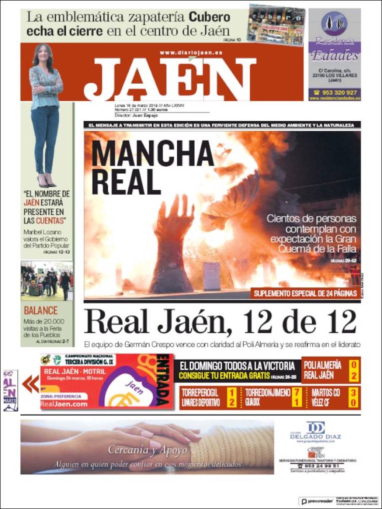 Portada de Diario Jaén (España)