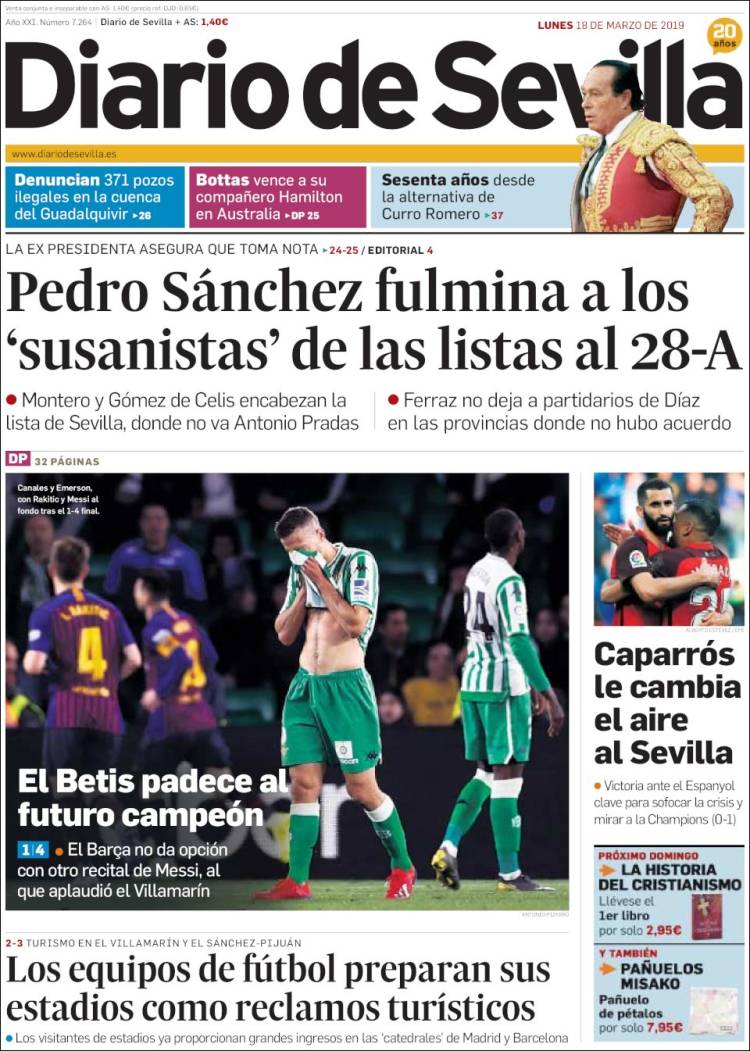 Portada de Diario de Sevilla (España)