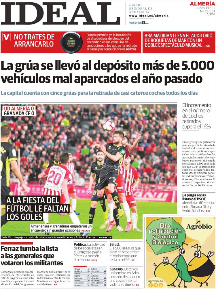 Portada de Ideal Almeria (Spain)