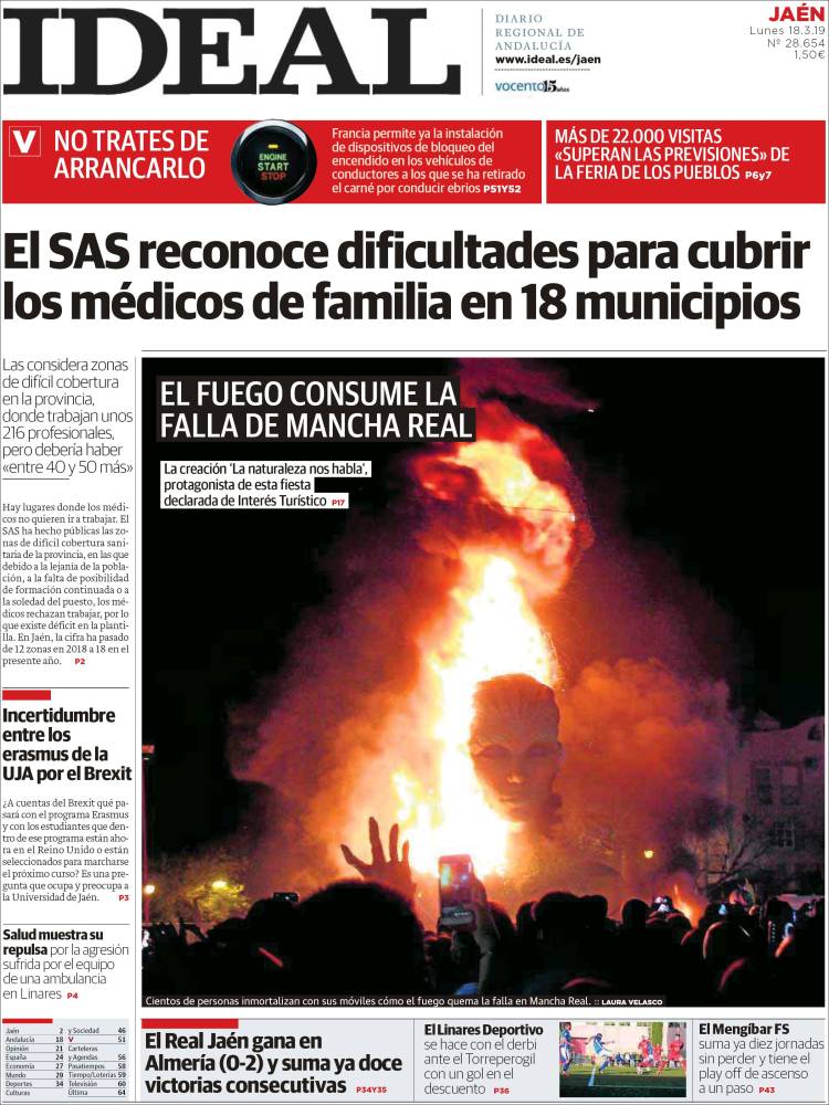 Portada de El Ideal de Jaén (España)