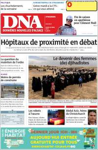 Portada de Les Dernières Nouvelles d'Alsace (Francia)