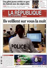 Portada de La République du Centre (Francia)