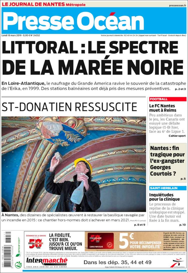 Portada de Presse Ocean (Francia)