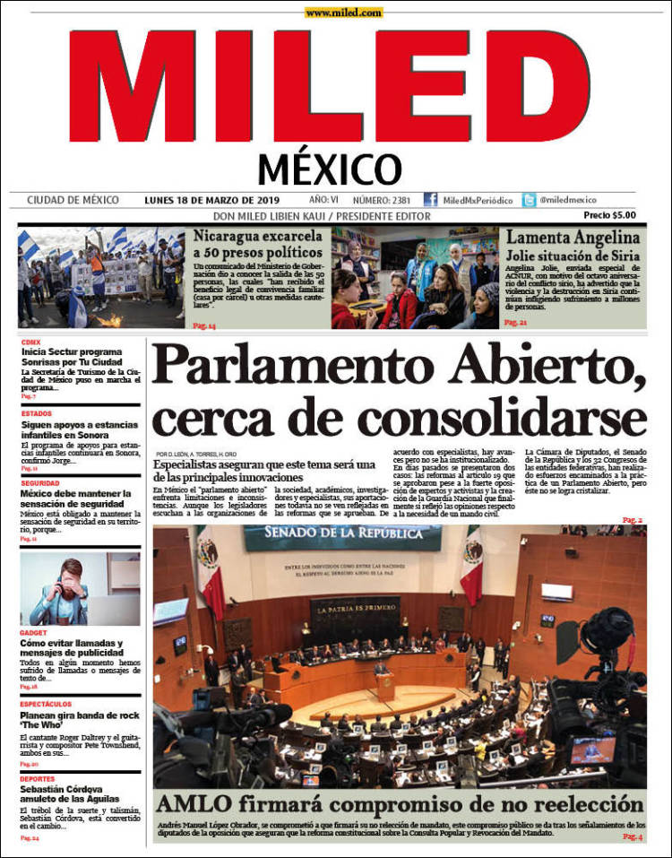 Portada de Miled (M&eacute;xico)