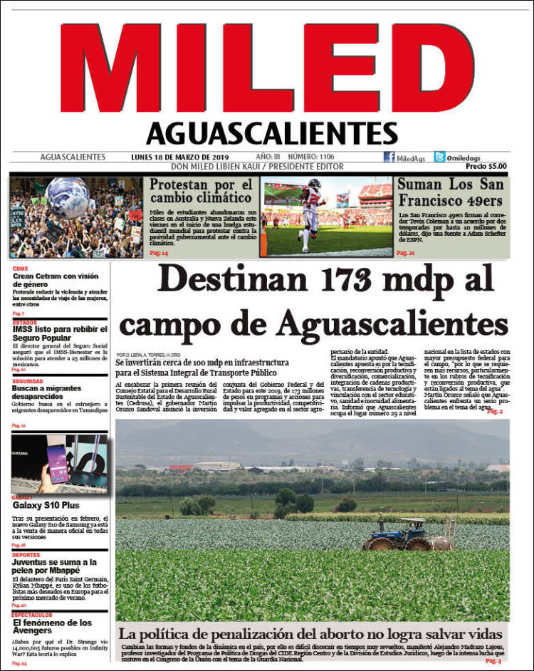 Portada de Miled - Aguascalientes (M&eacute;xico)