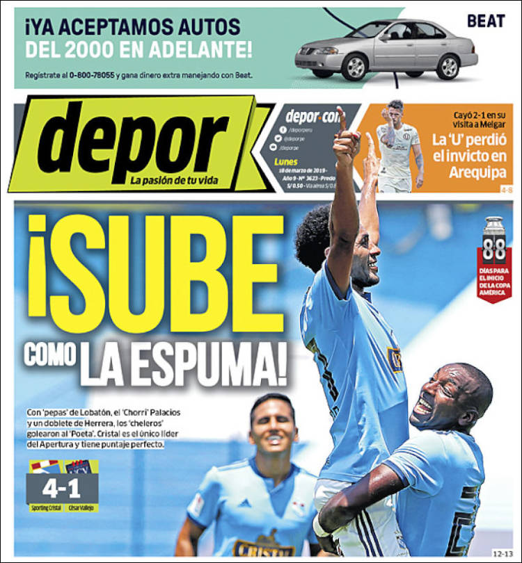 Portada de Depor (Perú)
