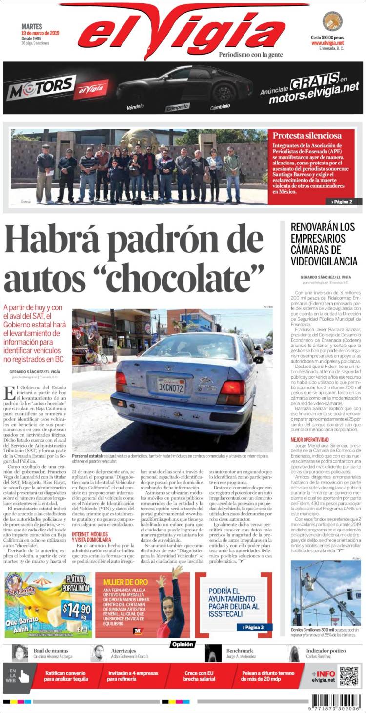 Portada de El Vigía (México)