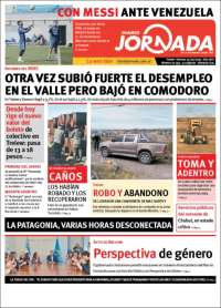 Portada de Diario Jornada en la Patagonia (Argentina)