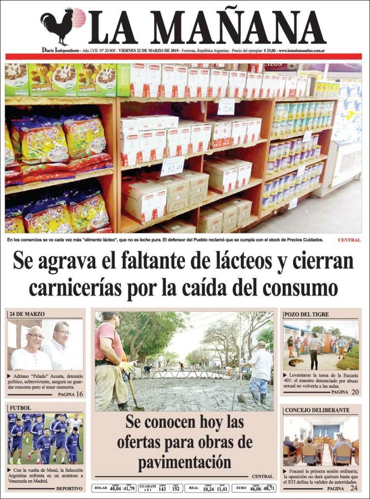 Portada de Diario La Mañana (Argentina)