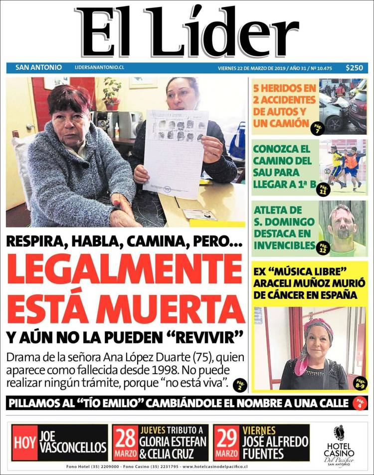 Portada de Lider de San Antonio (Chile)