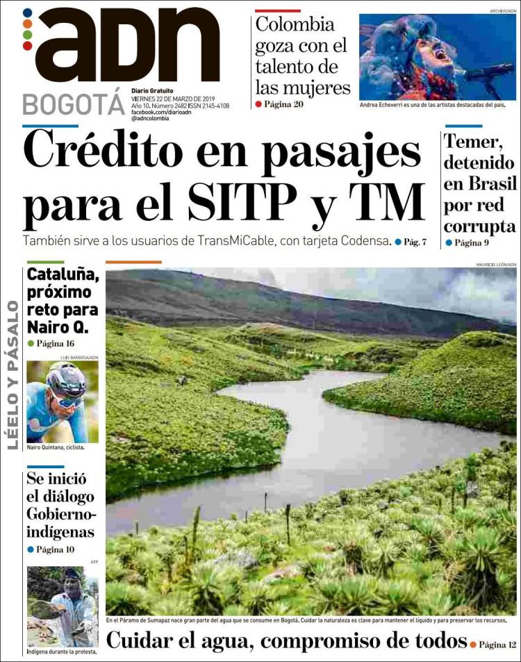 Portada de ADN - Bogotá (Colombia)