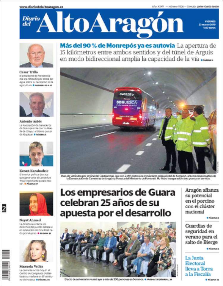 Portada de Diario del AltoAragón (España)