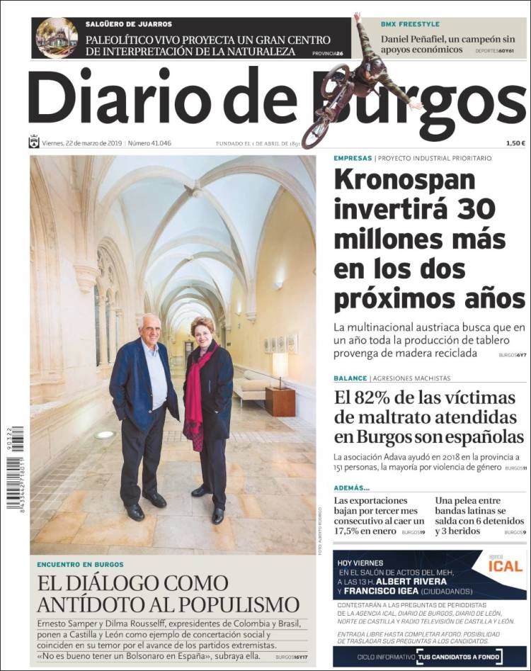 Portada de Diario de Burgos (España)