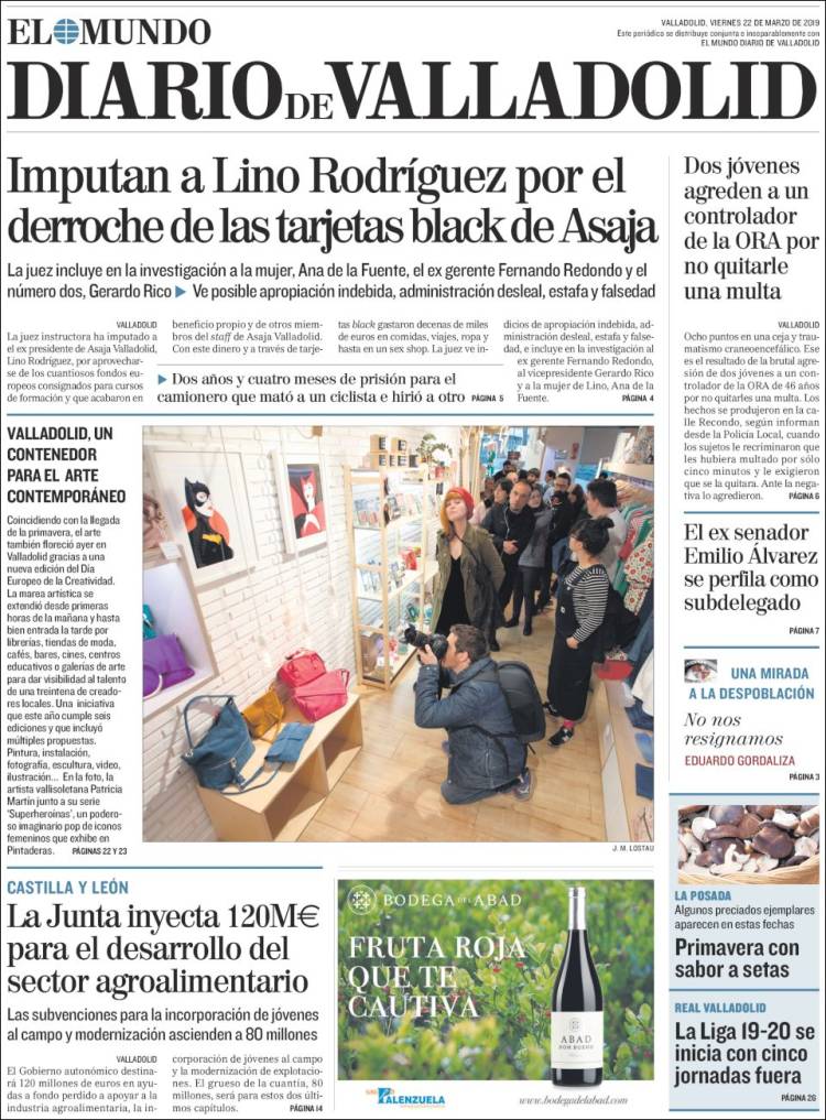 Portada de Diario de Valladolid (España)